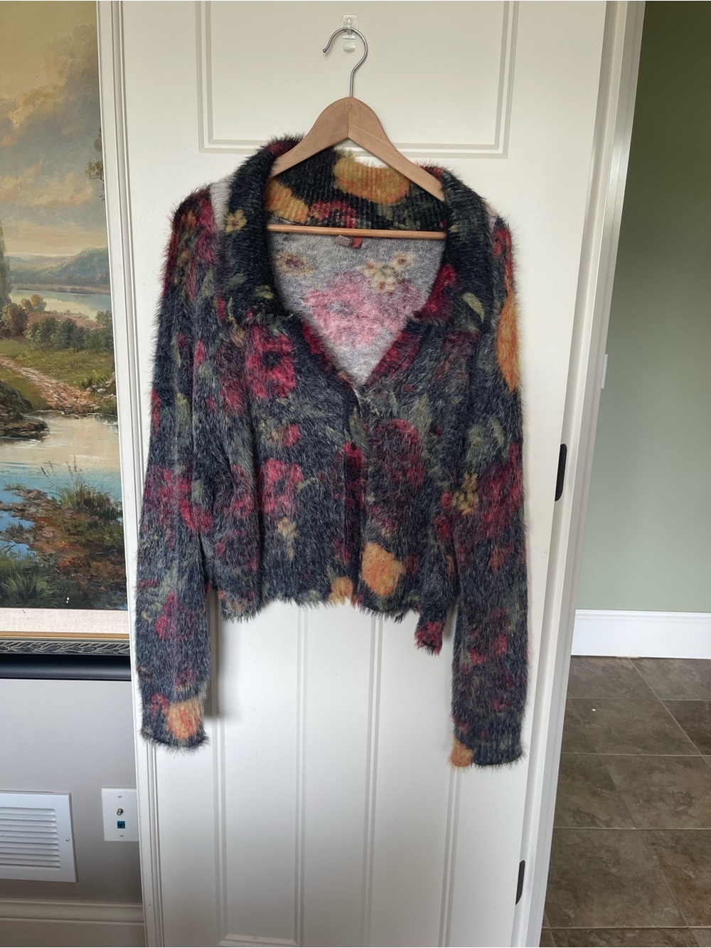Anthropologie Cropped Eyelash Cardigan Sweater - Picture 4 of 6